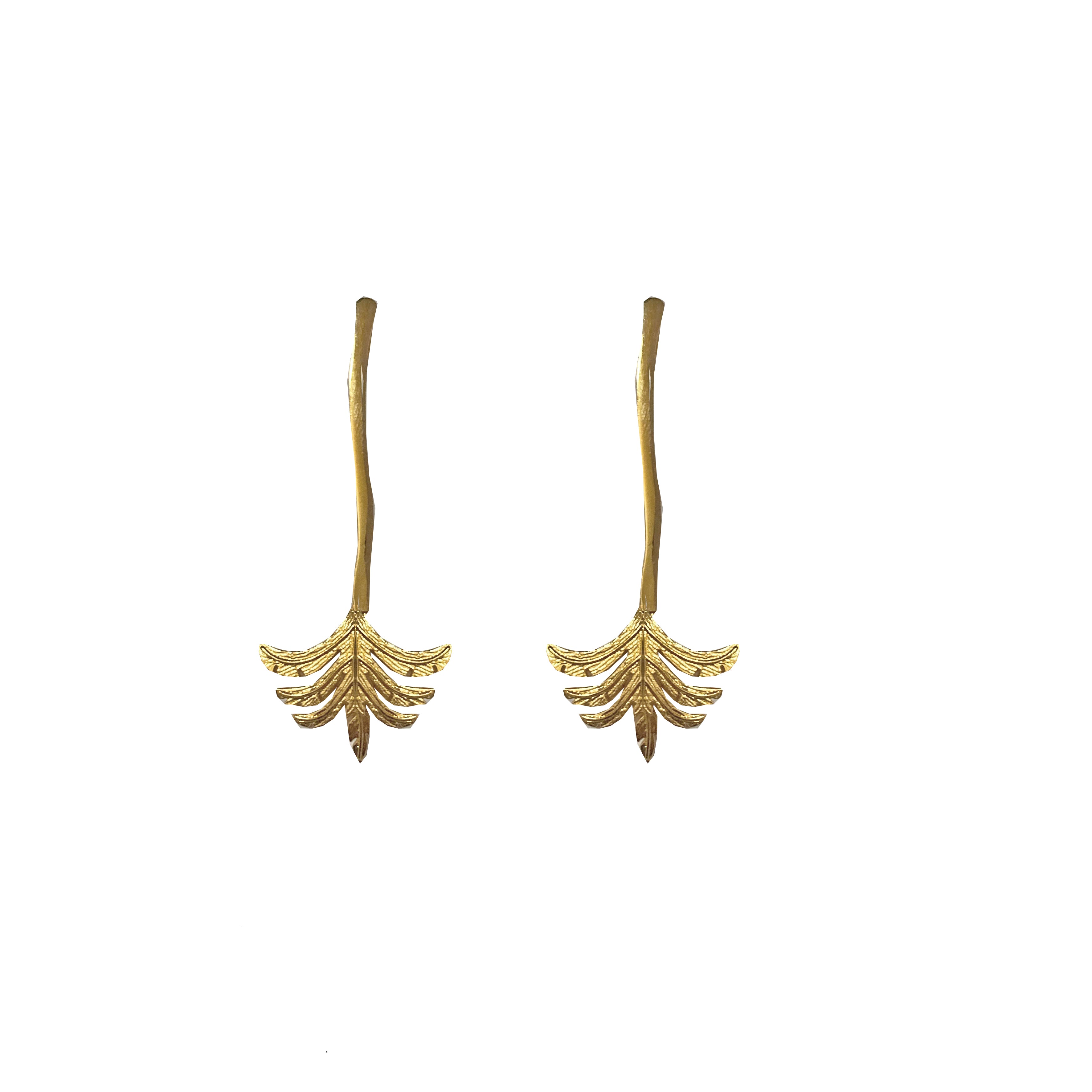 Palm Long Earrings